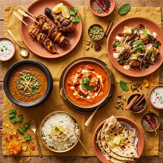 K's Lounge food spread – authentic Indian dishes